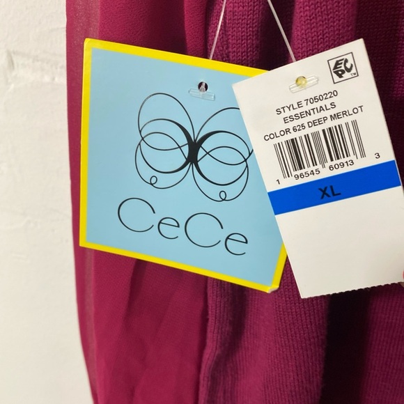 CeCe Women's Red Long-Sleeve Blouse Top Size XL - Picture 6 of 9